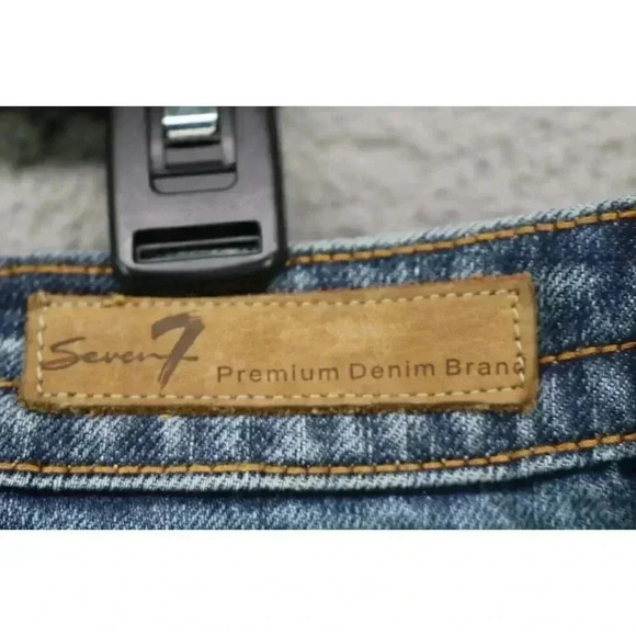 Seven Premier Denim Bootleg Women's Jeans-Size 16-Distressed - Picture 12 of 13